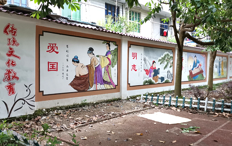 泰順筱村二小校園墻繪：墨客墻繪，為校園添彩，育夢啟航